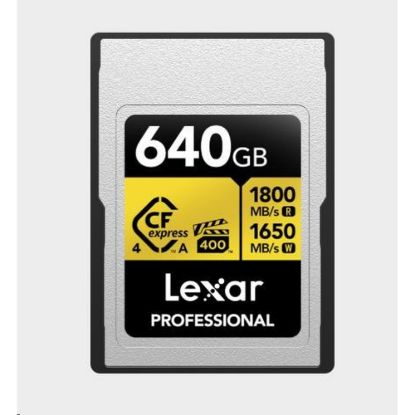 Obrázek Lexar CFexpress 4.0 Pro Gold, VPG400, R1800/ W1650 (Type A) 640 GB
