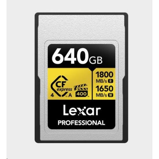 Obrázek Lexar CFexpress 4.0 Pro Gold, VPG400, R1800/ W1650 (Type A) 640 GB