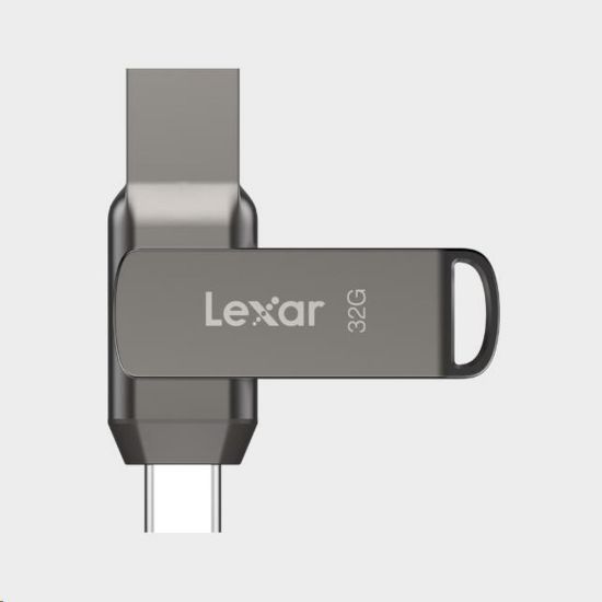 Obrázek Lexar JumpDrive Dual Drive D400 Type- C/ Type- C & Type- A, up to 100MB/ s read (USB 3.1) 32 GB
