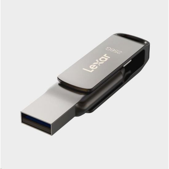 Obrázek Lexar JumpDrive Dual Drive D400 Type- C/ Type- C & Type- A, up to 130MB/ s read (USB 3.1) 256 GB