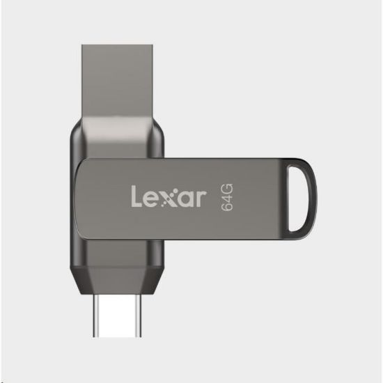 Obrázek Lexar JumpDrive Dual Drive D400 Type- C/ Type- C & Type- A, up to 130MB/ s read (USB 3.1) 64 GB