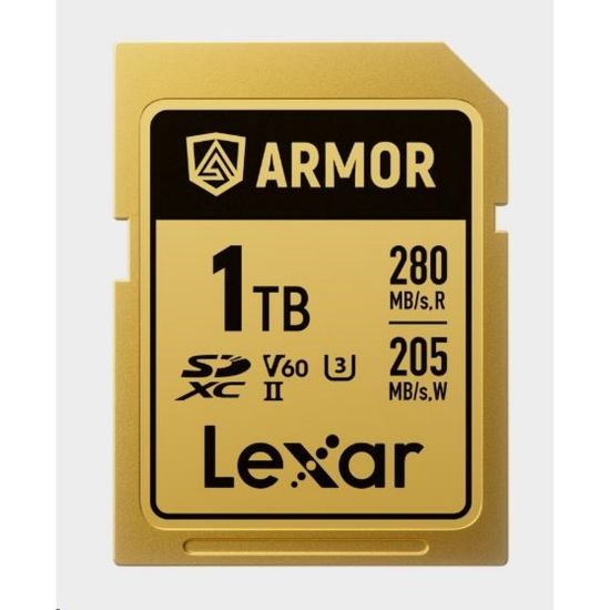 Obrázek Lexar SDXC ARMOR Gold UHS- II U3, Stainless Steel, IP68 R280/ W210 (V60) 1 TB