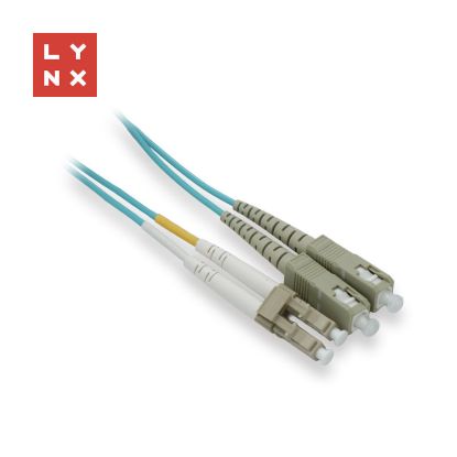 Obrázek LYNX duplexní patch kabel MM, OM3, LC/ SC, 50/ 125µm, 15m
