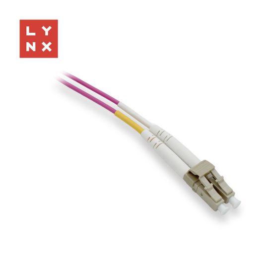 Obrázek LYNX duplexní patch kabel MM, OM4, LC/ LC, 50/ 125µm, 1m