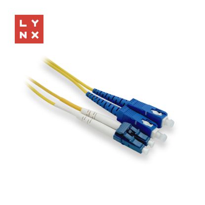Obrázek LYNX duplexní patch kabel SM, OS2, LC/ SC, 9/ 125µm, 1m