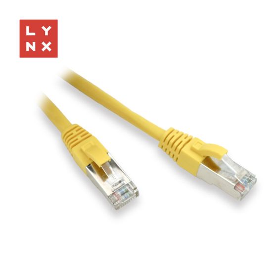 Obrázek LYNX FTP patch kabel Cat5e PVC, CCA, 20m, žlutý