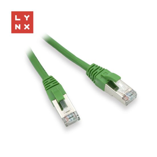 Obrázek LYNX FTP patch kabel Cat5e PVC, CCA, 3m, zelený