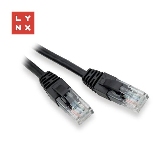 Obrázek LYNX UTP patch kabel Cat5e, PVC, CCA, 15m, černý