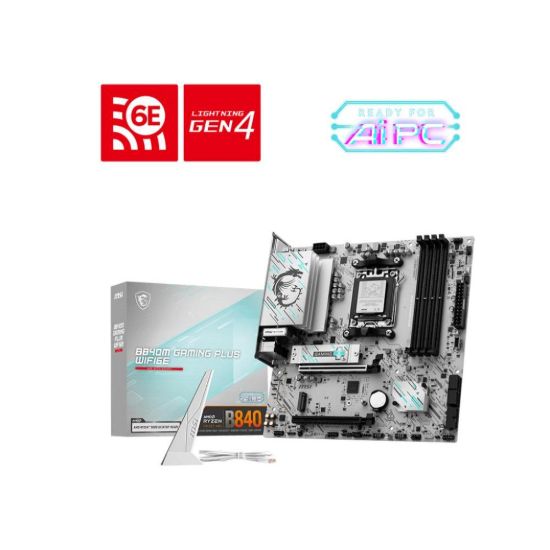 Obrázek MSI MB Sc AM5 B840M GAMING PLUS WIFI6E, AMD B840, 4xDDR5, 1xHDMI, WI- FI, mATX