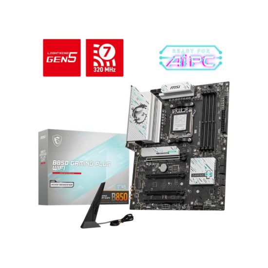 Obrázek MSI MB Sc AM5 B850 GAMING PLUS WIFI, AMD B850, 4xDDR5, 1xDP, WiFi, ATX