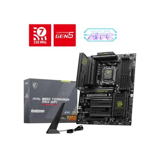 Obrázek MSI MB Sc AM5 MAG B850 TOMAHAWK MAX WIFI, AMD B850, 4xDDR5, 1xHDMI, WiFi, ATX