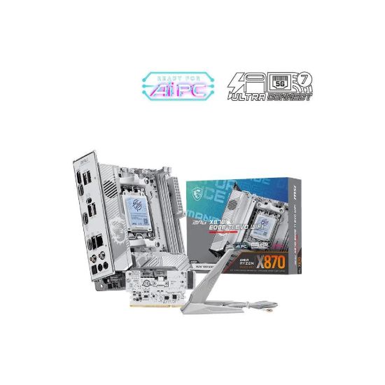 Obrázek MSI MB Sc AM5 MPG X870I EDGE TI EVO WIFI, AMD B870, 2xDDR5, WiFi, 1xHDMI, mini- ITX