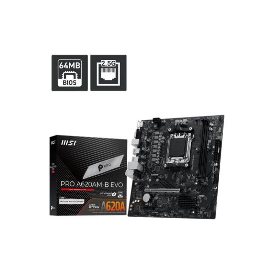 Obrázek MSI MB Sc AM5 PRO A620AM- B EVO, AMD A620A, 2xDDR5, 1xHDMI, 1xVGA, mATX