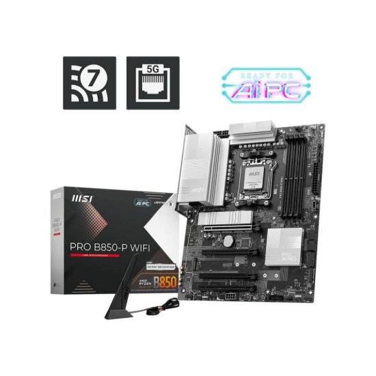 Obrázek MSI MB Sc AM5 PRO B850- P WIFI, AMD B850, 4xDDR5, 1xHDMI, WiFi, ATX