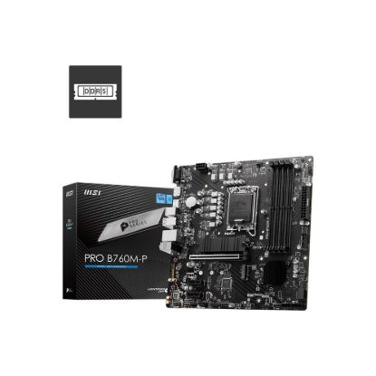 Obrázek MSI MB Sc LGA1700 PRO B760M- P, Intel B760, 4xDDR5, 1xDP, 1xHDMI, 1xVGA, mATX