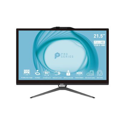 Obrázek MSI PC AiO PRO AP222T 13M- 446XEU, i3- 13100, 21.5" FHD, 8 GB, 512 GB, UHD 730, No OS, Black