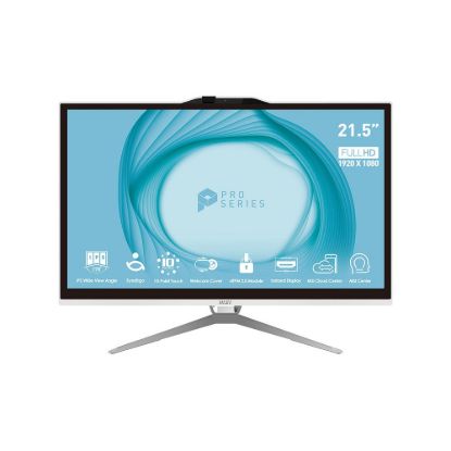 Obrázek MSI PC AIO PRO AP222T 14M- 623EU, Pentium G7400, 21.5" FHD Touch, 8 GB, 128 GB SSD, Intel UHD, W11Pro, White