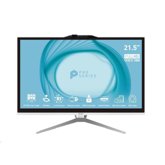 Obrázek MSI PC AiO PRO AP222T, i3- 13100, 21.5" FHD, 8 GB, 512 GB SSD, UHD 730, No OS, White
