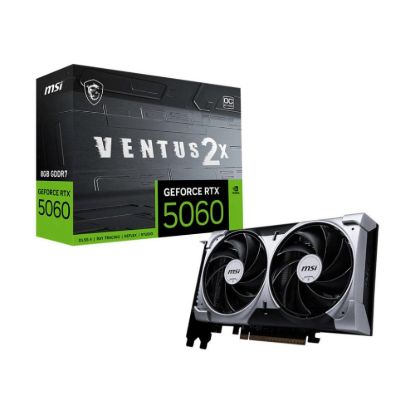 Obrázek MSI VGA NVIDIA GeForce RTX 5060 8G VENTUS 2X OC, RTX 5060, 8 GB GDDR7, 3xDP, 1xHDMI