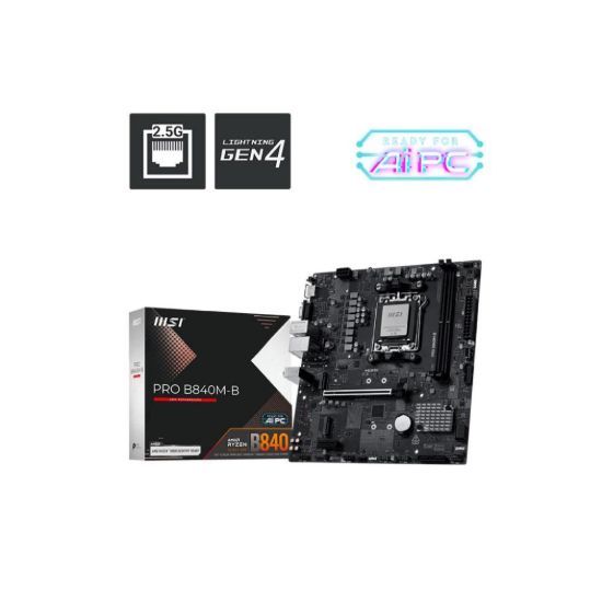 Obrázek MSI MB Sc AM5 PRO B840M- B, AMD B840, 2xDDR5, 1xHDMI, 1xVGA, mATX
