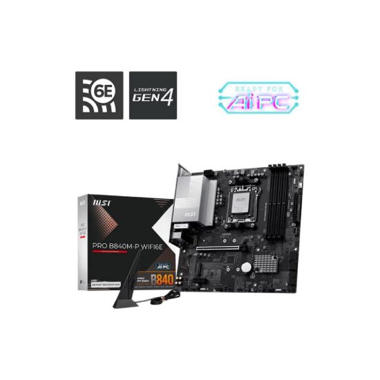 Obrázek MSI MB Sc AM5 PRO B840M- P WIFI6E, AMD B840, 4xDDR5, 1xHDMI, WI- FI, mATX