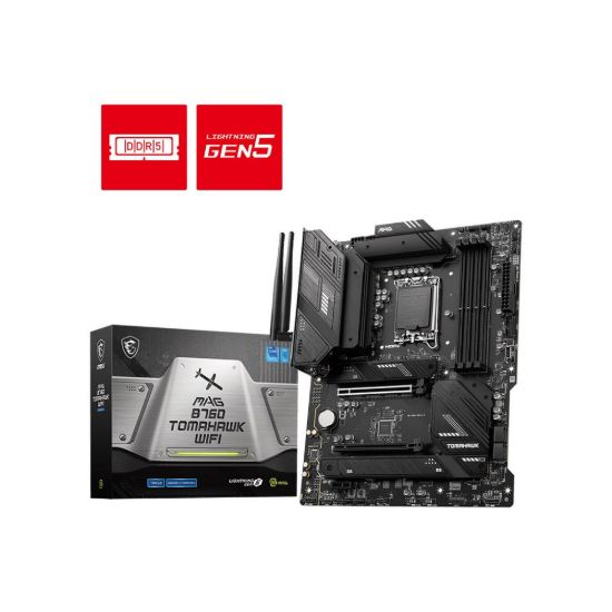 Obrázek MSI MB Sc LGA1700 MAG B760 TOMAHAWK WIFI, Intel B760, 4xDDR5, 1xDP, 1xHDMI, WI- FI
