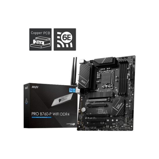 Obrázek MSI MB Sc LGA1700 PRO B760- P WIFI DDR4, Intel B760, 4xDDR4, 1xDP, 1xHDMI, WI- FI