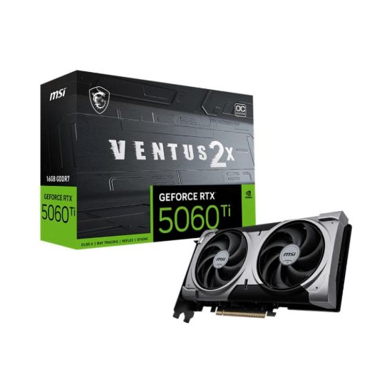 Obrázek MSI VGA NVIDIA GeForce RTX 5060 Ti 16G VENTUS 2X OC PLUS, RTX 5060 Ti, 16 GB GDDR7, 3xDP, 1xHDMI