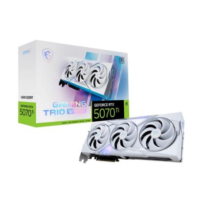 Obrázek MSI VGA NVIDIA GeForce RTX 5070 Ti 16G GAMING TRIO OC WHITE, RTX 5070 Ti, 16 GB GDDR7, 3xDP, 1xHDMI