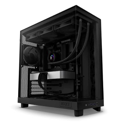 Obrázek NZXT skříň H6 Flow dvoukomorová / MidT / 3 x 120mm fan / 2xUSB 3.2 / USB- C / prosklená bočnice i čelo / černá