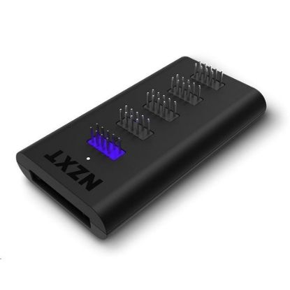 Obrázek NZXT USB hub AC- IUSB H- M3, interní, 4xUSB 2.0 výstup, 1xUSB 2.0 vstup, 1xSATA, uzavřené magnetické tělo, černá