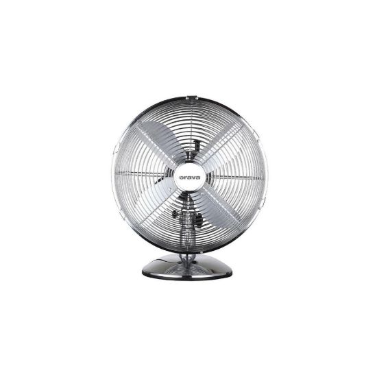 Obrázek Orava SF- 100 X stolní oscilující ventilátor, 3 stupně rychlosti, oscilace doprava a doleva, stříbrná