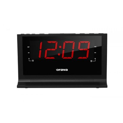 Obrázek Orava RBD- 612 radiobudík, LED displej, FM rádio, záložní napájení, SNOOZE, SLEEP, buzení rádiem, černá