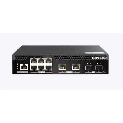 Obrázek QNAP switch QSW- M2106PR- 2S2T (2xSFP+, 2 x 10GbE, 6 x 2, 5GbE, 8xPoE++, 310 W)