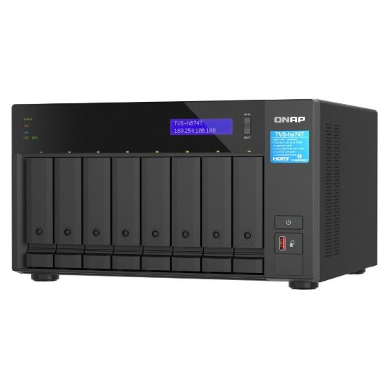 Obrázek QNAP TVS- h874T- i9- 64G (16C/ i9/ 64 GBRAM/ 8xSATA/ 2xM.2/ 2 x 2, 5GbE/ 2xTB/ 3xUSB3.2/ 1xHDMI/ 2xPCIe)