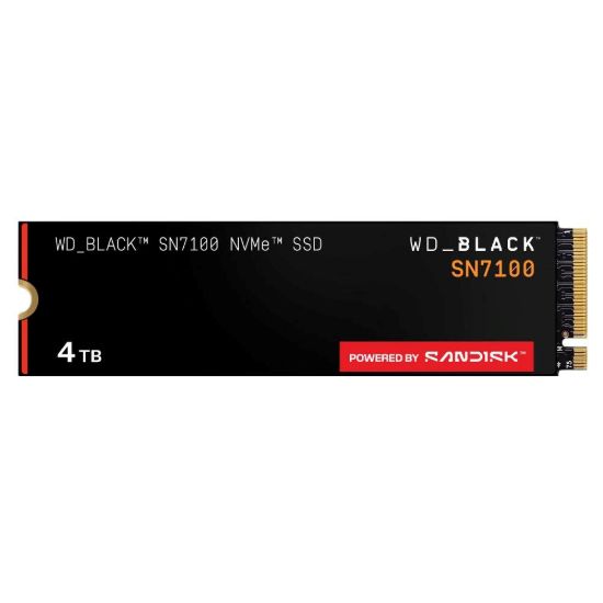 Obrázek WD BLACK SSD NVMe 4 TB PCIe SN7100 Powered by SanDisk, Gen4, (R: 7250, W: 6900MB/ s)