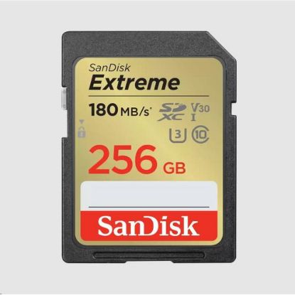 Obrázek SanDisk SDXC karta 256 GB Extreme (190 MB/ s Class 10, UHS- I U3 V30)