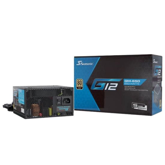 Obrázek SEASONIC zdroj 650 W G12- GM, 80+ Gold, 120mm