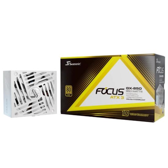 Obrázek SEASONIC zdroj 850 W Focus GX- 850 White, 80+ GOLD, ATX 3.1, PCIe 5.1