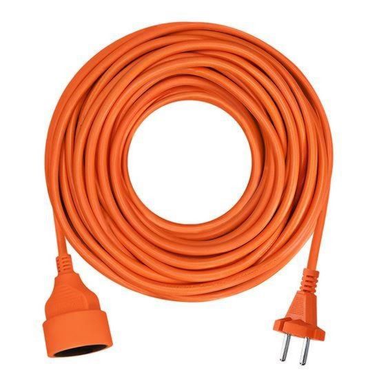 Obrázek Solight 1z pohyblivý přívod - spojka, 10m, 2 x 1, 5mm2, oranžová