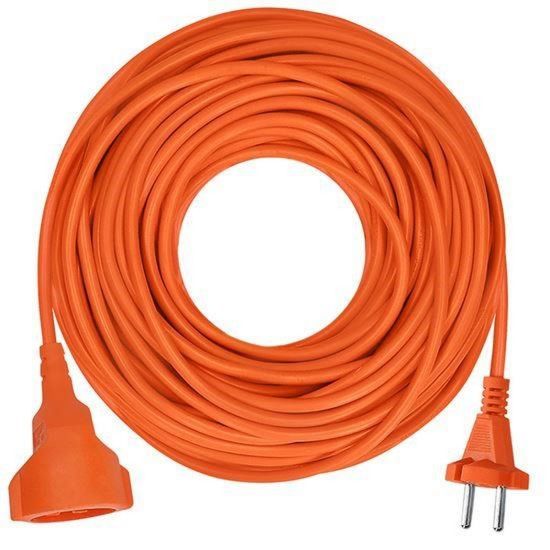 Obrázek Solight 1z pohyblivý přívod - spojka, 20m, 2 x 1, 5mm2, oranžová