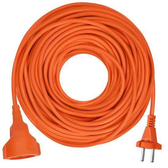 Obrázek Solight 1z pohyblivý přívod - spojka, 25m, 2 x 1, 5mm2, oranžová