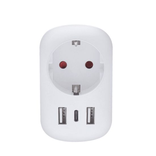 Obrázek Solight cestovní adaptér UK USB A+C pro použití ve Velké Británii, typ G