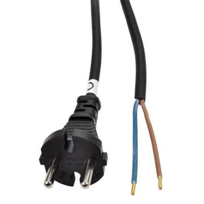 Obrázek Solight flexo šňůra, 2x 1, 5mm2, gumová, černá, 5m
