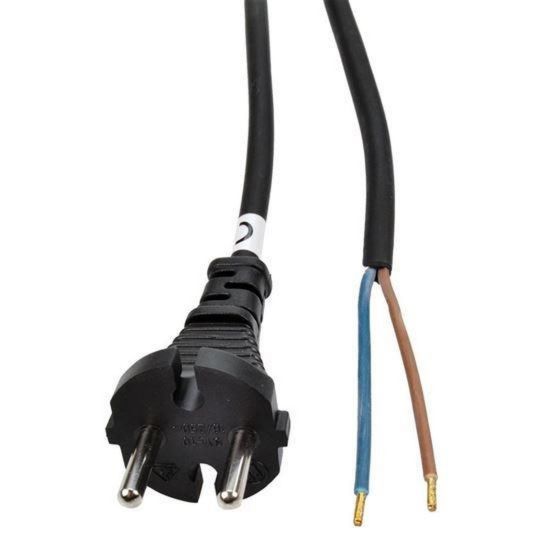 Obrázek Solight flexo šňůra, 2x 1, 5mm2, gumová, černá, 5m