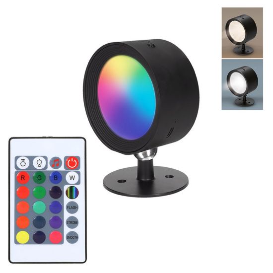 Obrázek Solight LED nabíjecí RGB světlo, dálkový ovladač, Li- Ion, USB- C
