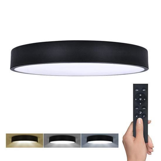 Obrázek Solight LED osvětlení s dálkový ovladačem, 50 W, 3100lm, 40cm, změna chromatičnosti, stmívatelné, černá