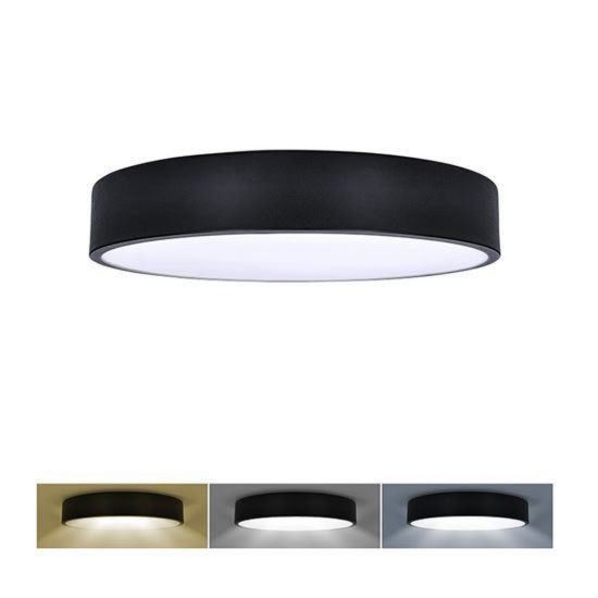 Obrázek Solight LED stropní osvětlení LECCE, 3CCT, 36 W, 2100lm, 30cm, 3000/ 4000/ 6000K, černá