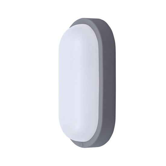 Obrázek Solight LED venkovní osvětlení oválné, 13 W, 910lm, 4000K, IP54, 21cm, šedá barva