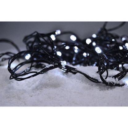 Obrázek Solight LED venkovní vánoční řetěz, 200 LED, 10m, přívod 5m, 8 funkcí, IP44, studená bílá